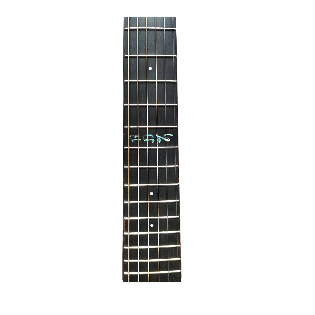 Byron maßgefertigte DSS-15 Stil Akustik-E-Gitarre aus massivem Mahagoni mit Koffer