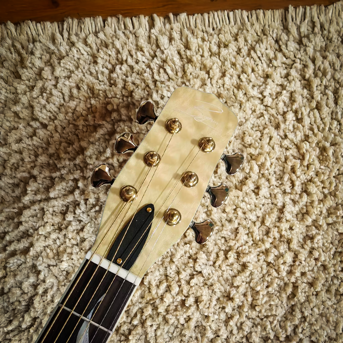 Byron Custom Cutaway Dreadnought Koi Acoustic Electric Guitar