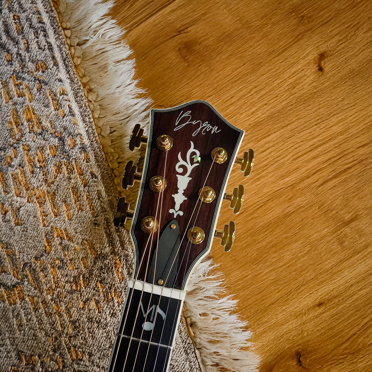 Byron Custom Made OM Signature Acoustic Electric Guitar