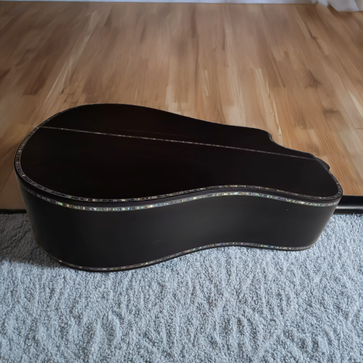 Byron Zen 12-String All Solid Ebony Wood Dreadnought Cutaway Guitar