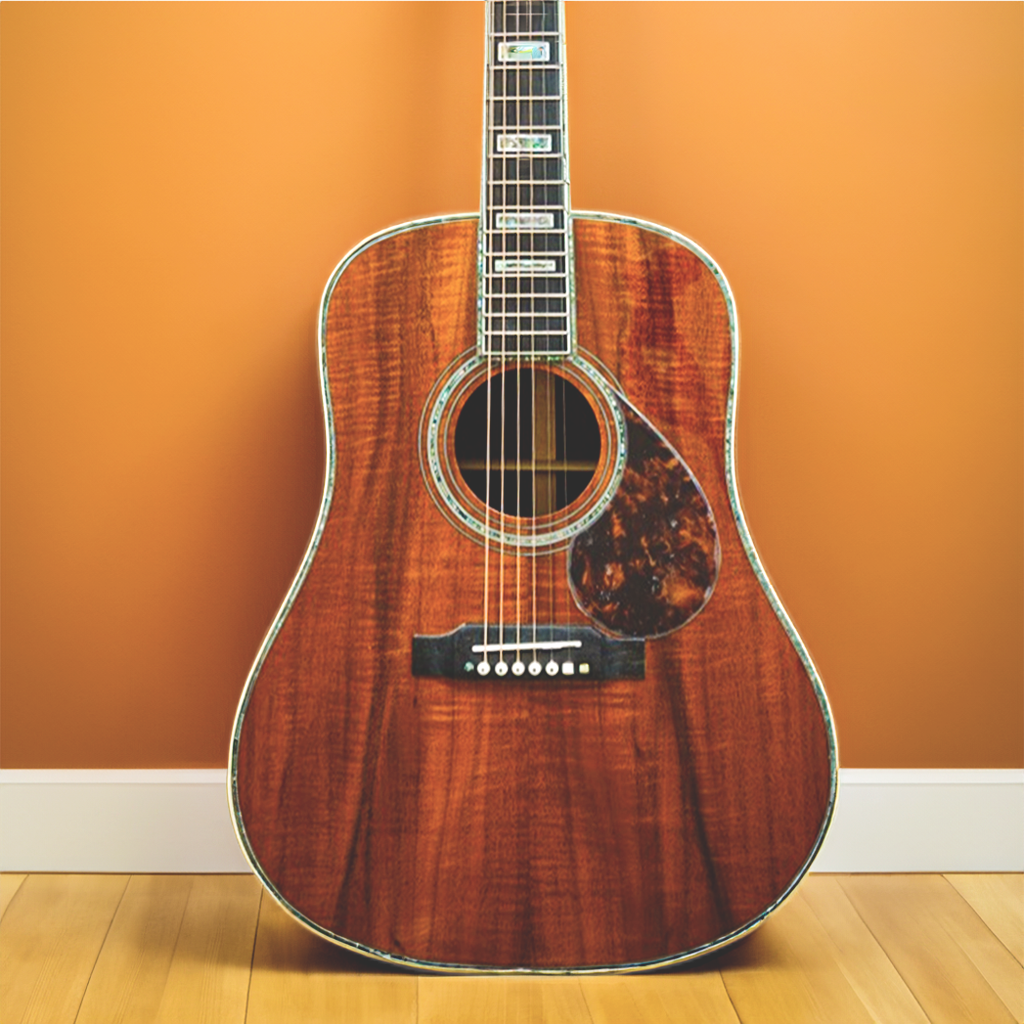 Die Coco maßgefertigte vollmassive Cocobolo-Holz Little Flower Dreadnought Slope Gitarre