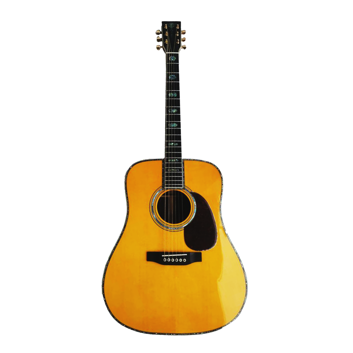 Vollmassive Vintage Byron Akustik-Elektro-Dreadnought-Gitarre