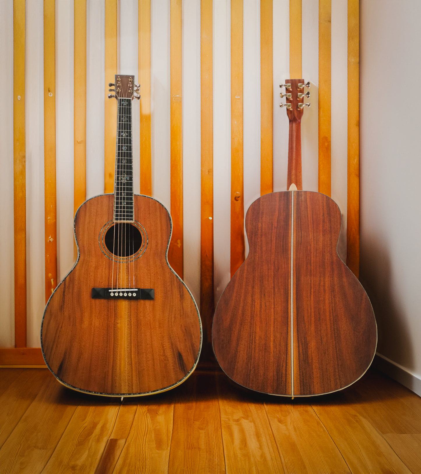 The Beauty Koa: Handgefertigte OOO-Gitarre aus massivem Koa