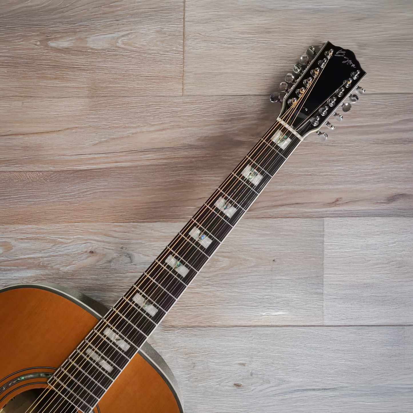 Byron 12-String Jumbo Body Solid Cedar Acoustic Electric Guitar