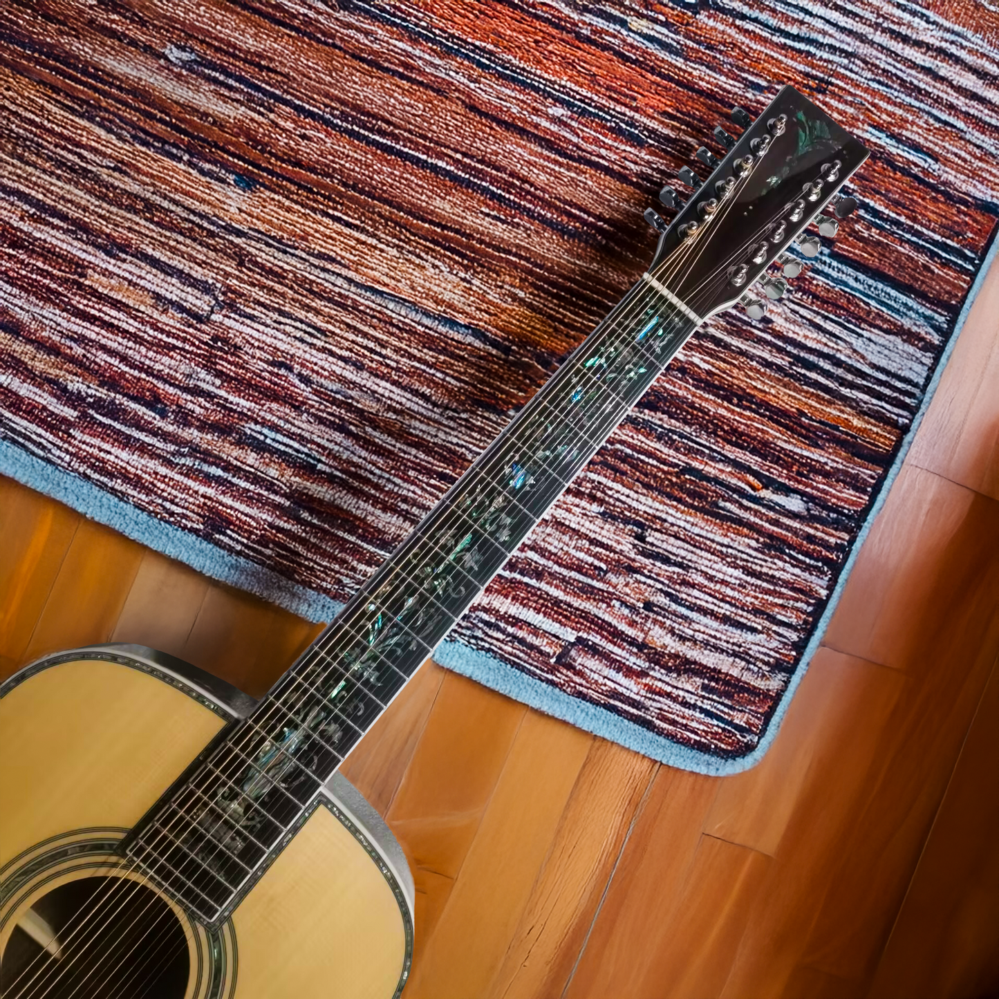 Byron Custom "Die Rosenholz-Schönheit" 12-saitige Dreadnought-Gitarre