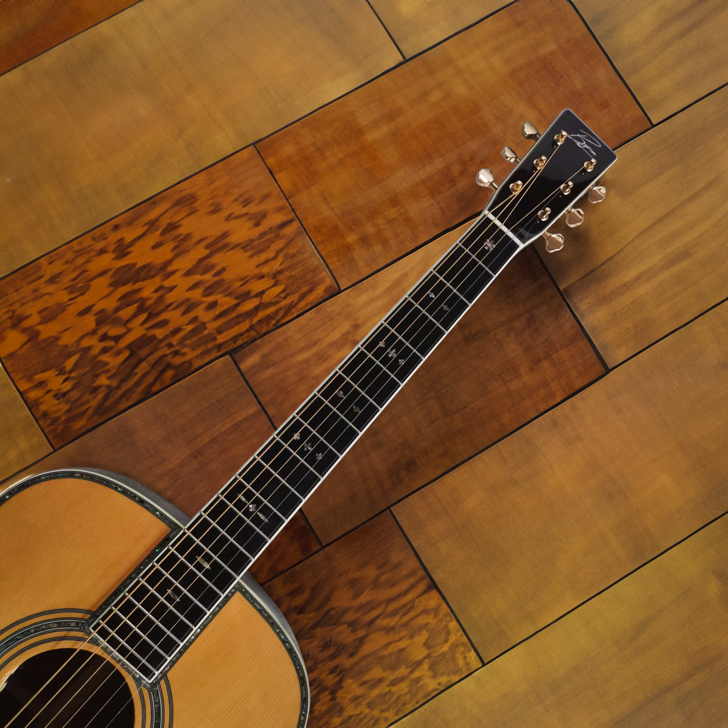 Byron Dreadnought Vintage Made Guitar Acoustic Electric D42 Style