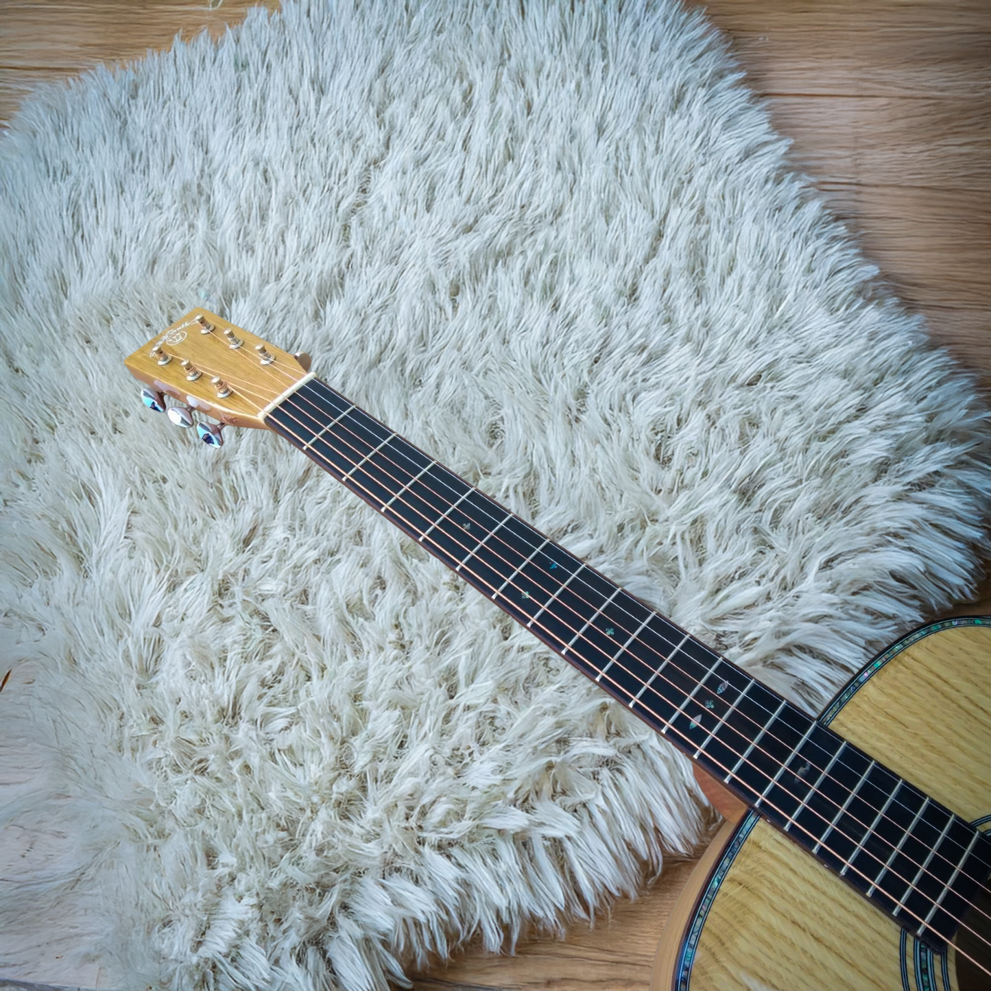 Byron Handmade All-Solid Oak Wood 41" Dreadnought Folk Guitar