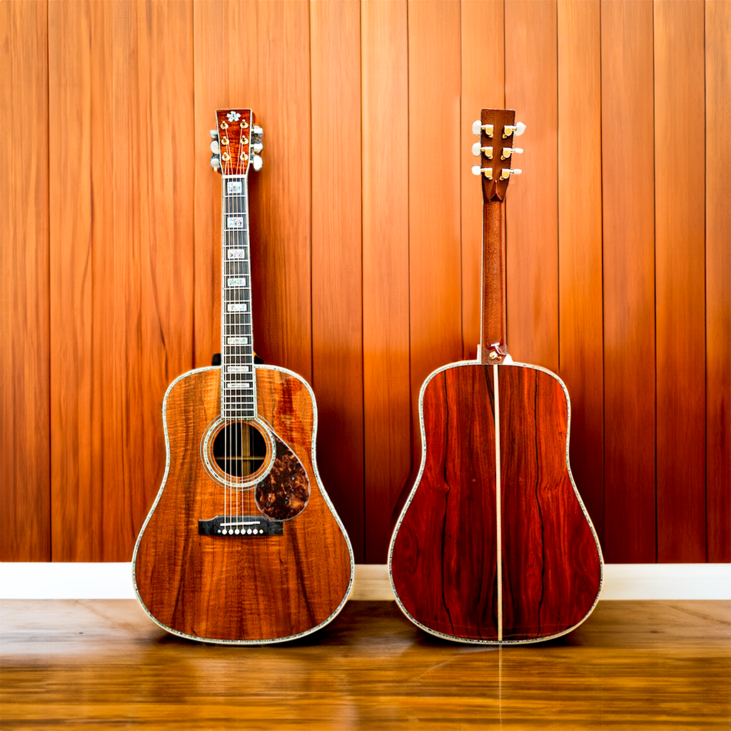 Die Coco maßgefertigte vollmassive Cocobolo-Holz Little Flower Dreadnought Slope Gitarre
