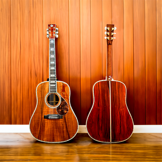 The Coco custom made fully solid cocobolo wood little flower dreadnought slope guitar