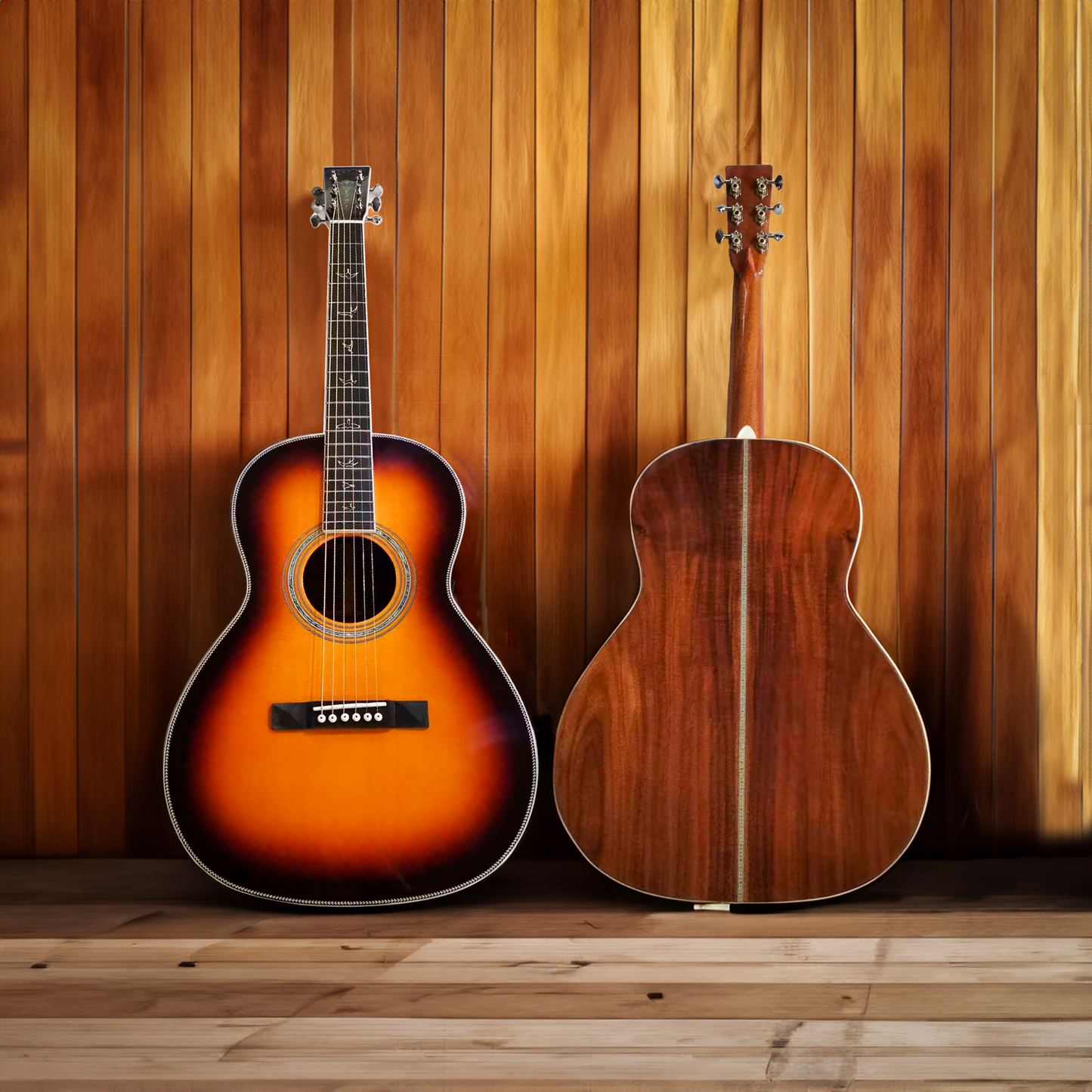 Die BG Custom: 12-Bund Single 0 Form handgefertigte Gitarre mit Schwalbenschwanz-Verbindung.