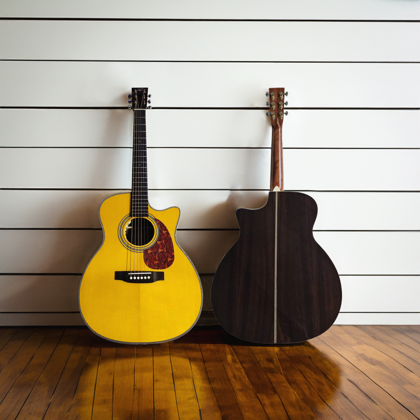 Byron OM Cutaway Gitarre mit AAA Sitka-Fichtendecke Fingerstyle BY-OM28C