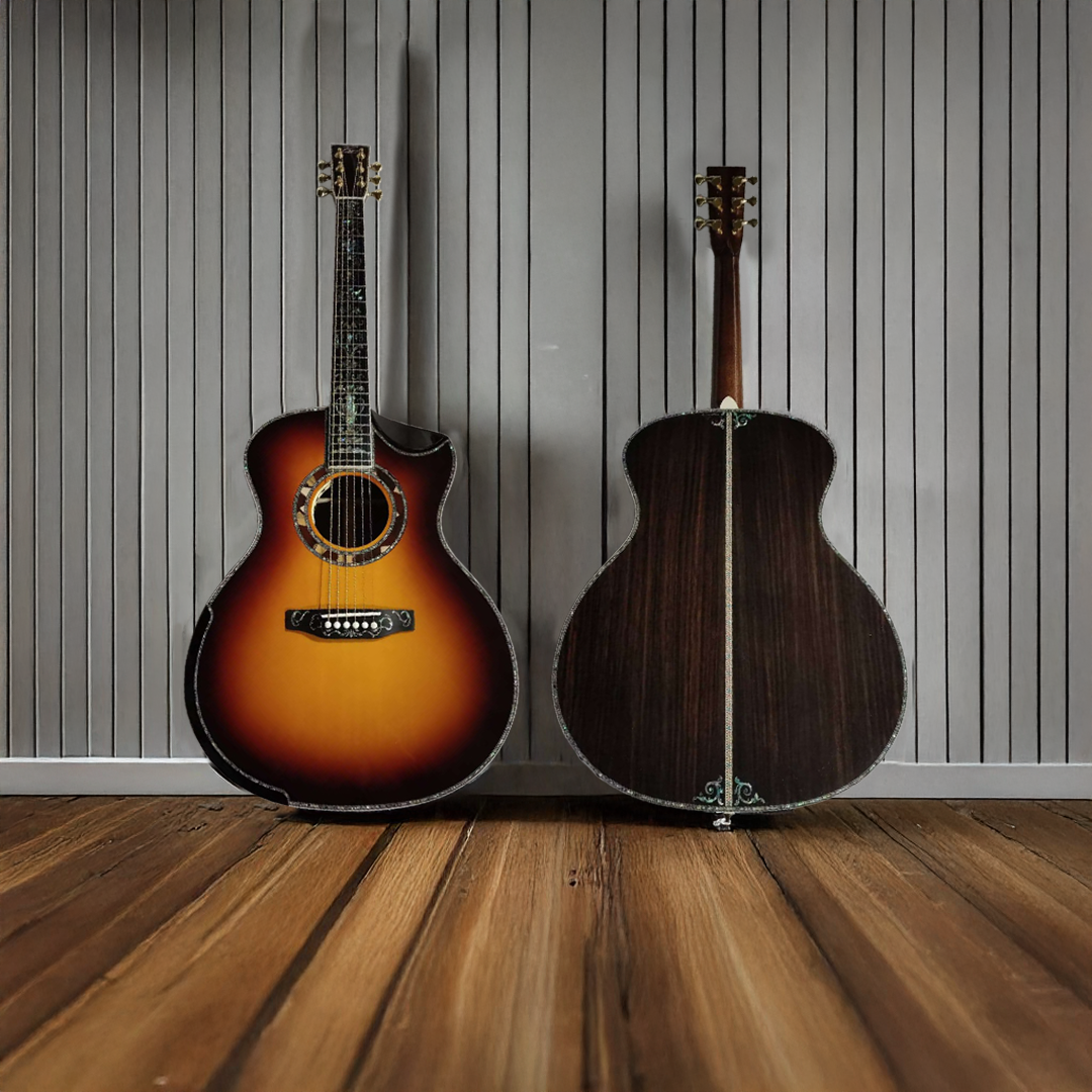 Byron Custom Scoop Cutaway Dreadnought Guitar with Armrest