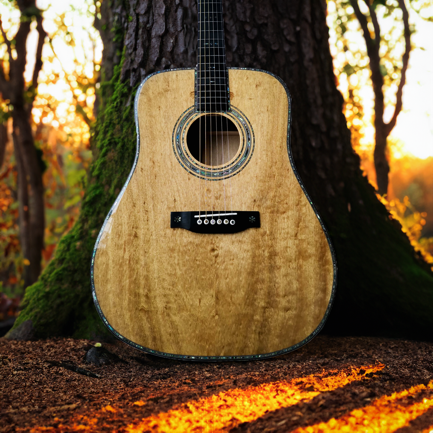 Die Gold Phoebe – handgefertigte, vollmassive Vintage Dreadnought Gitarre aus der Byron Custom Shop-Reihe