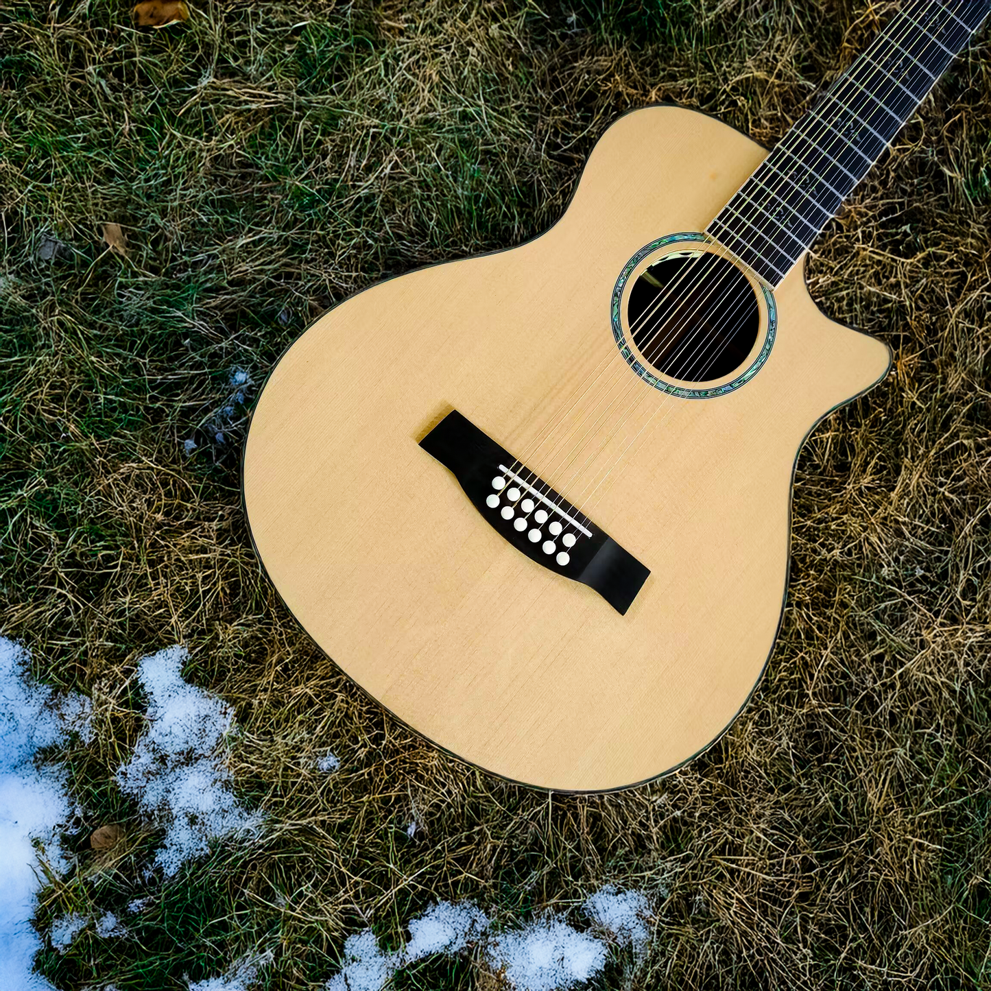 Byron Travel 12-String Acoustic-Electric Guitar