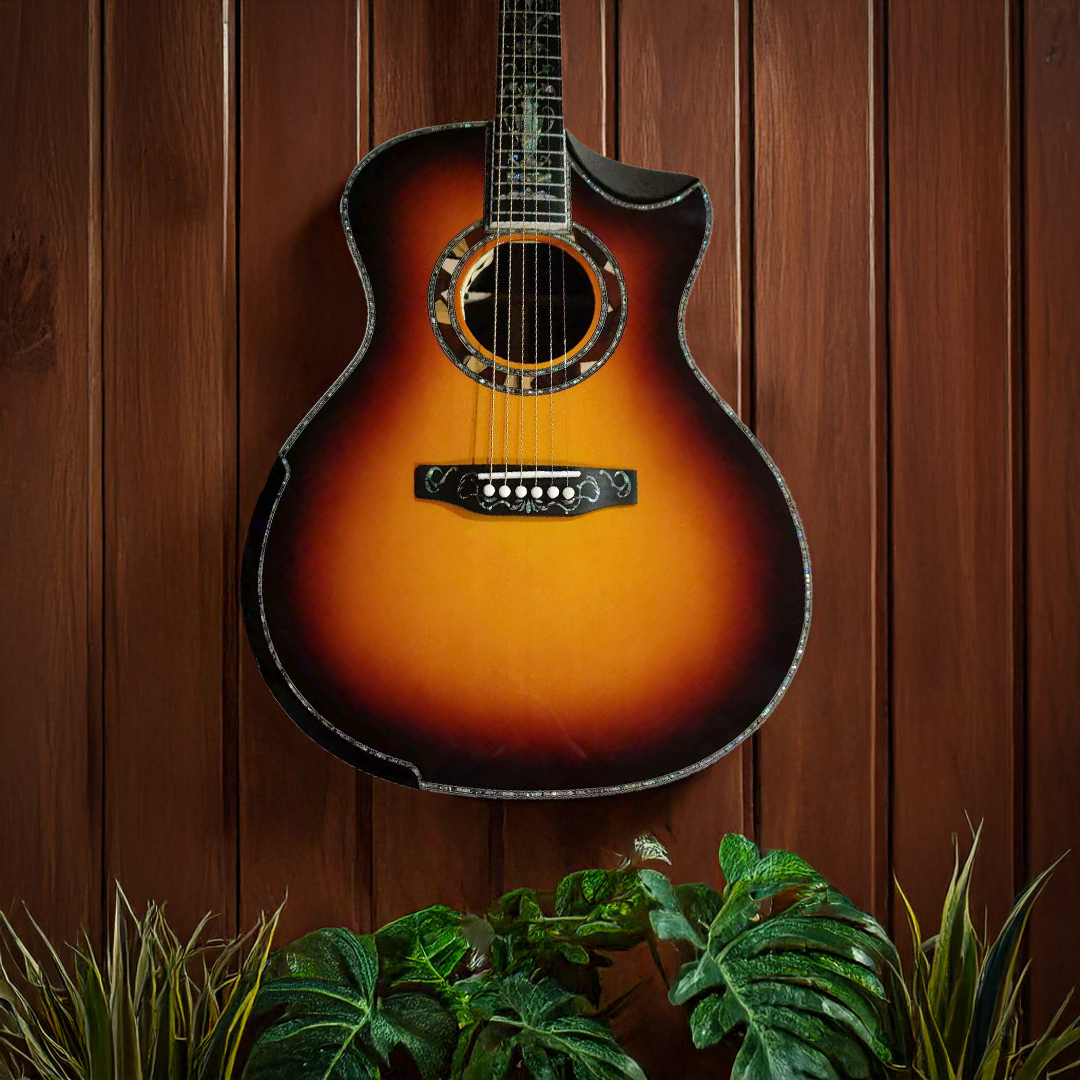 Byron Custom Scoop Cutaway Dreadnought Guitar with Armrest