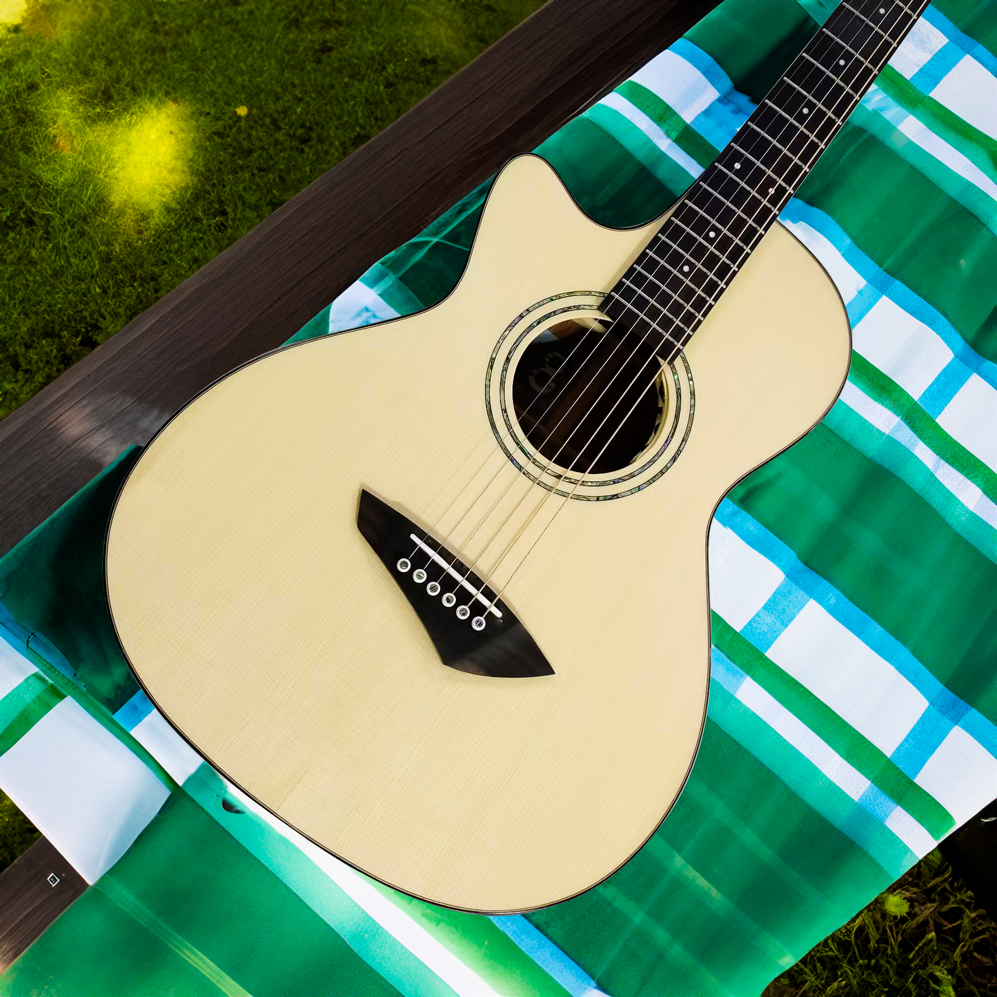 Byron 808 Left-Handed Acoustic Guitar fingerstyle parlor guitar designed for lefty players