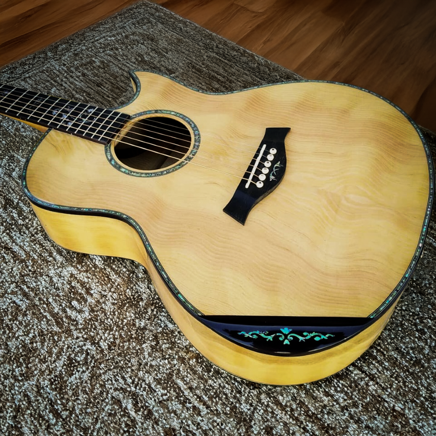 Byron Handmade Single Cutaway Florence Firwood Acoustic Guitar – Exotic Model