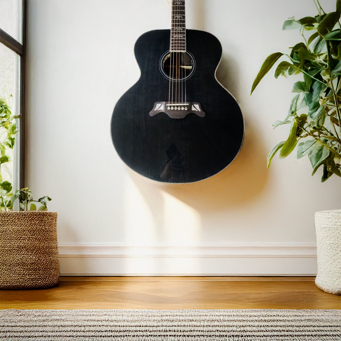 Byron 42" Jumbo Black Beauty MD Custom Gitarre komplett aus Massivholz