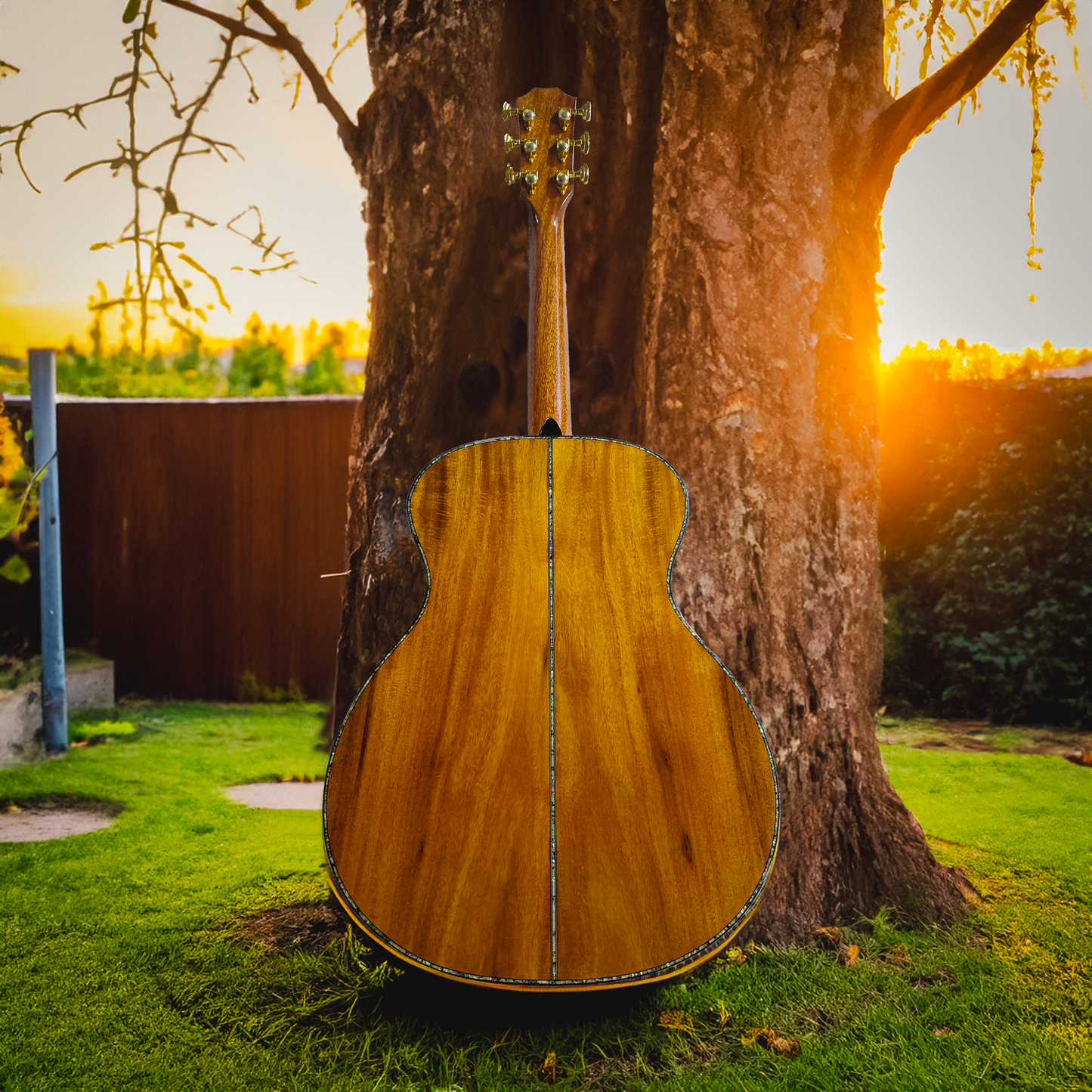Byron Custom Shop Premium 40" Cutaway Handgefertigte Gitarre – rote Nitro-Lackierung