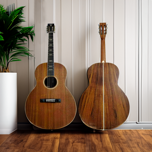 All Solid Koa Wood Guitar Handmade full size the OOO28 acoustic electric guitar