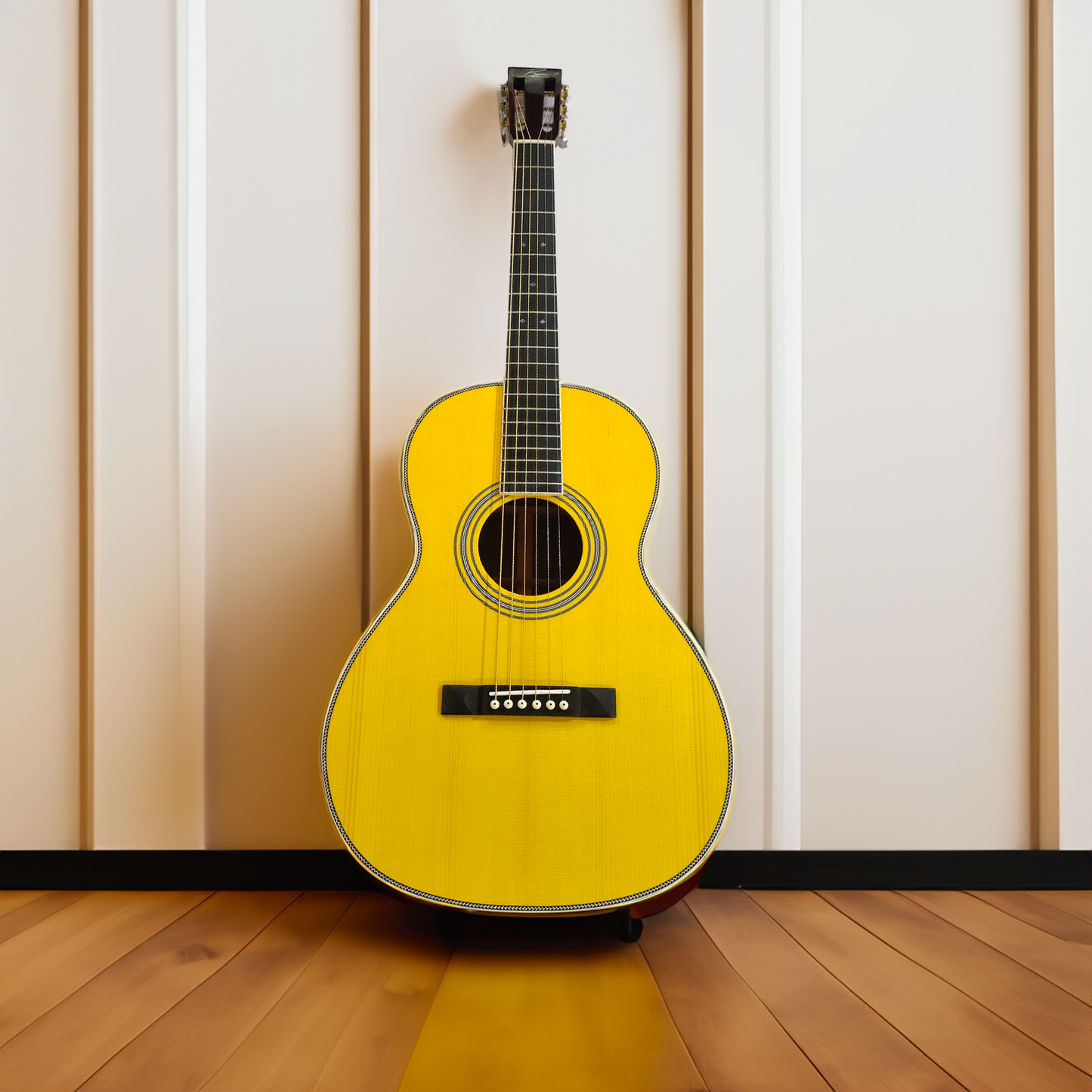 BY-28VS-48 Premium parlor guitar vintage gloss finish 48mm wide neck guitar