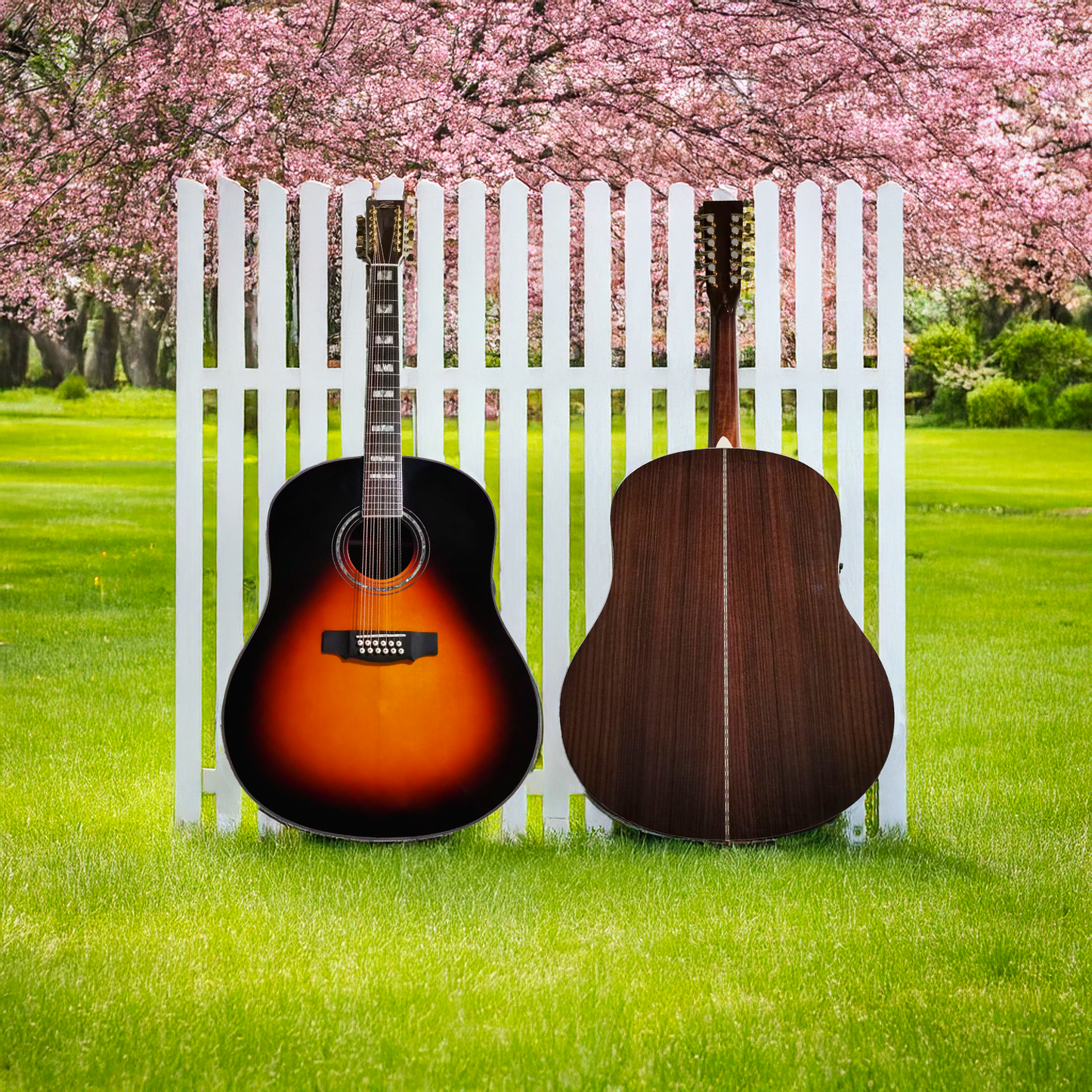Byron Custom Übergröße 12-saitige Elektro-Akustikgitarre