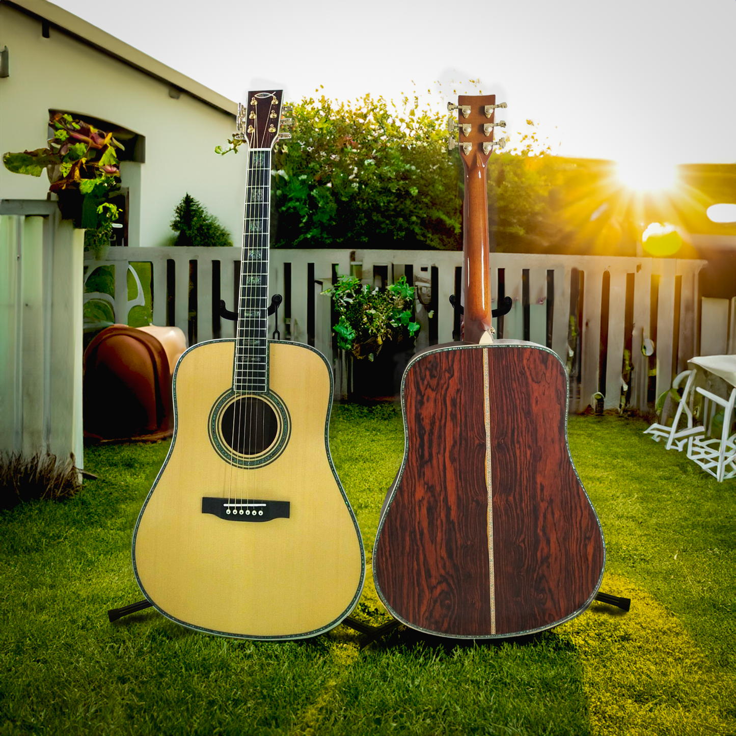 Die Amnesia-2 Custom Cocobolo-Holz Dreadnought-Gitarre