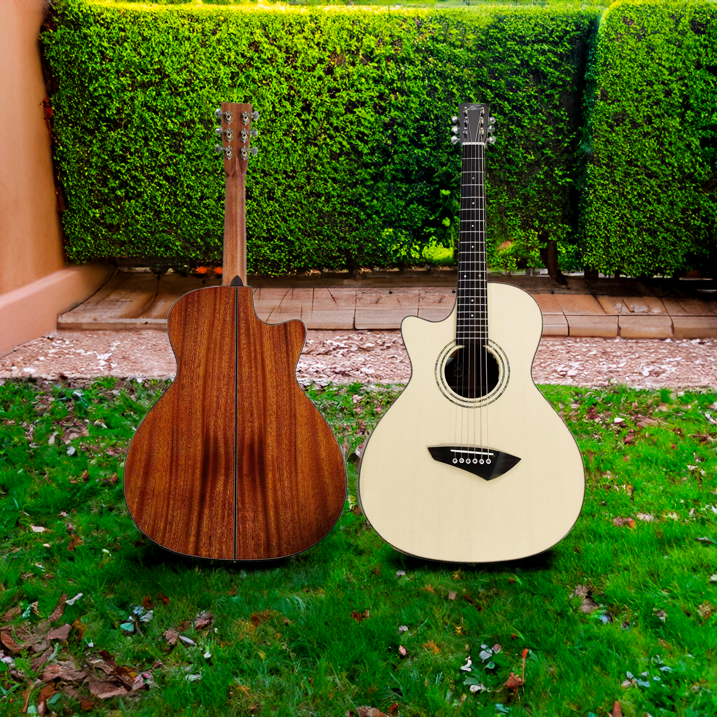 Byron 808 Left-Handed Acoustic Guitar fingerstyle parlor guitar designed for lefty players