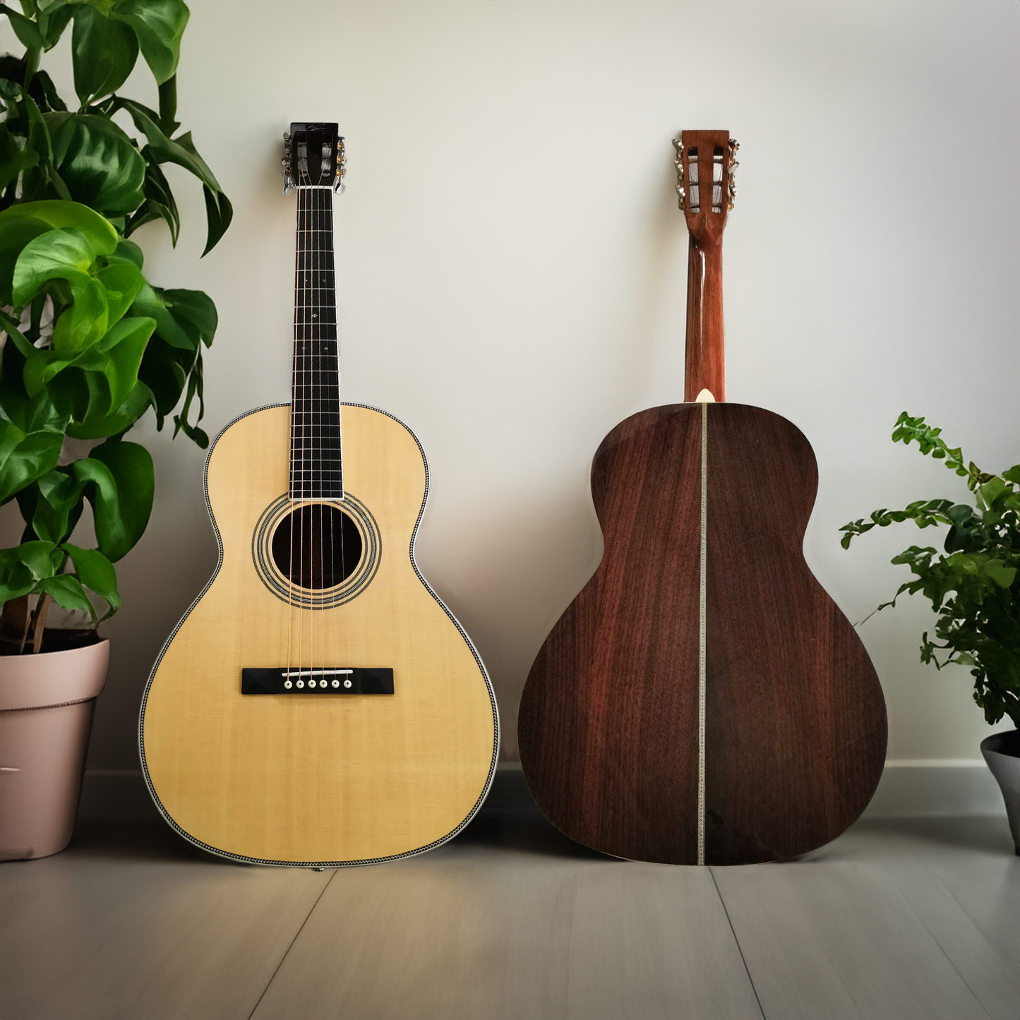 Byron Parlor Guitar with Wide Neck 48mm Natural Gloss