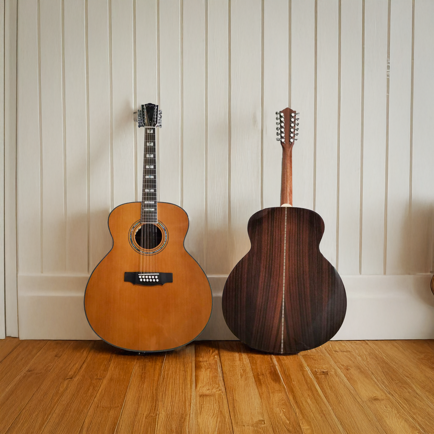 Byron 12-String Jumbo Body Solid Cedar Acoustic Electric Guitar