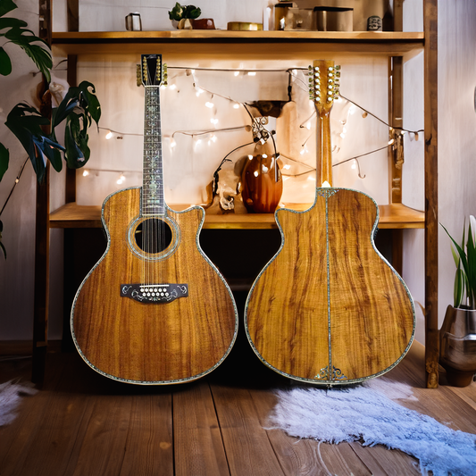 12-String Grand Auditorium Koa Guitar abalaone