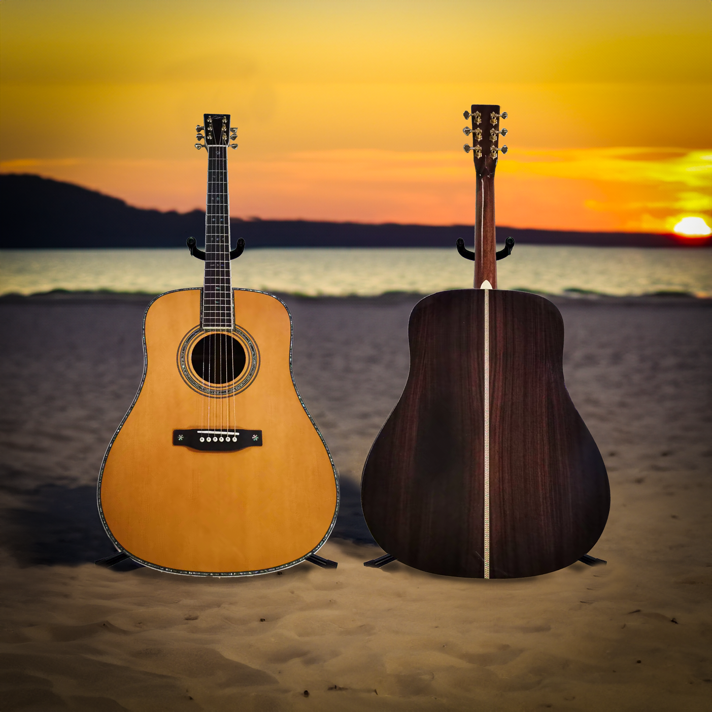 Byron dreadnought vintage guitar for left-handed players