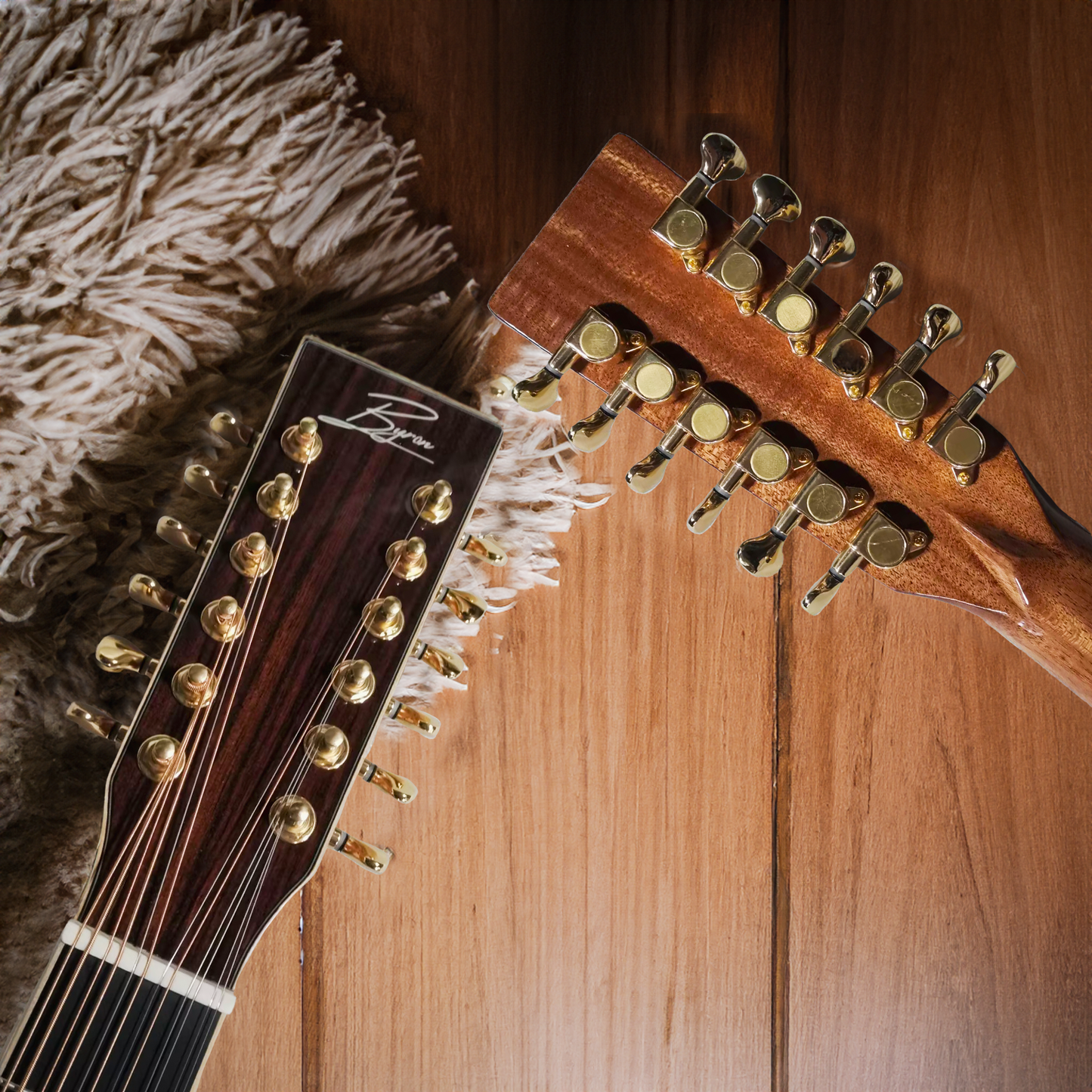 Byron handgefertigte 12-saitige Dreadnought-Gitarre aus Cocobolo