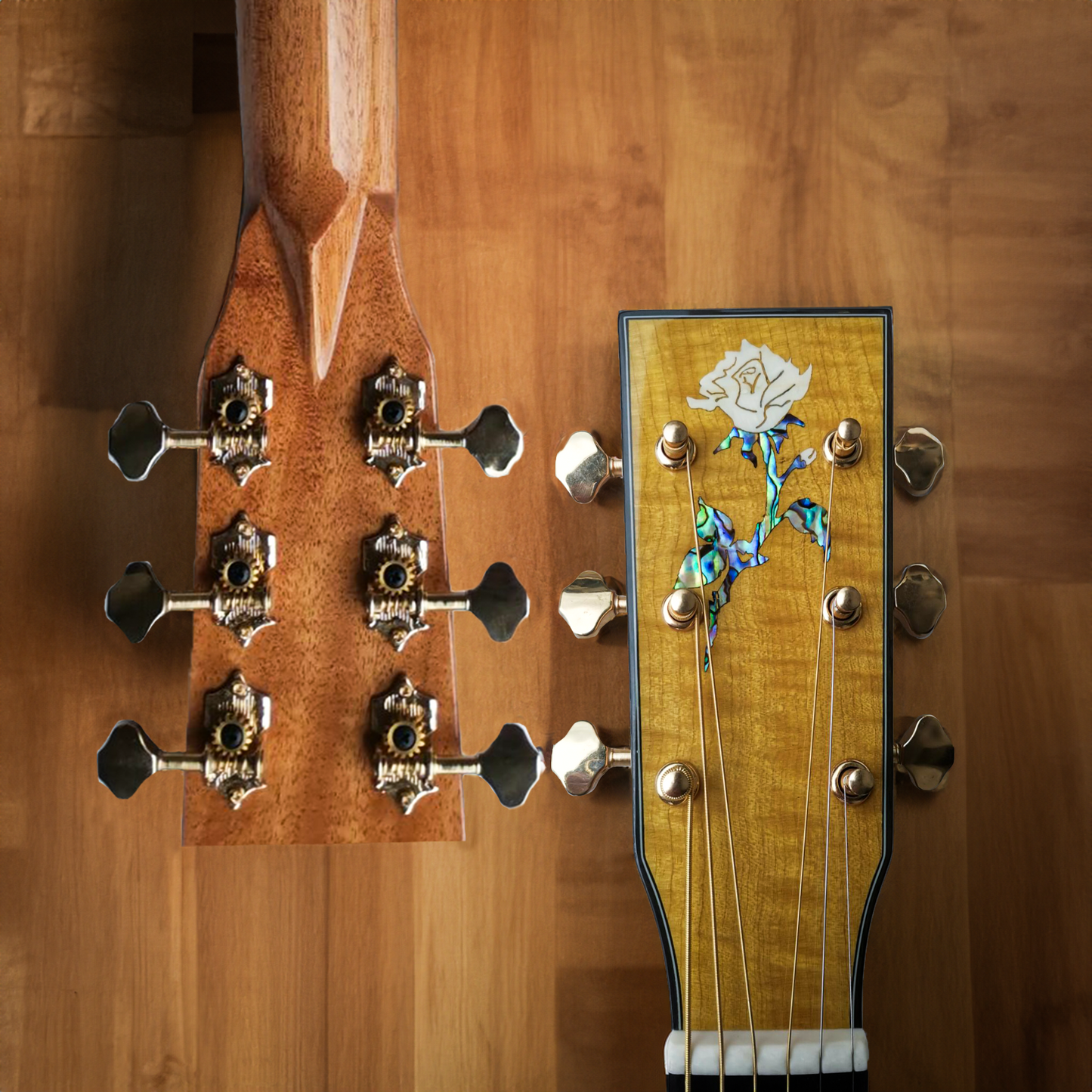Die Gold Phoebe – handgefertigte, vollmassive Vintage Dreadnought Gitarre aus der Byron Custom Shop-Reihe