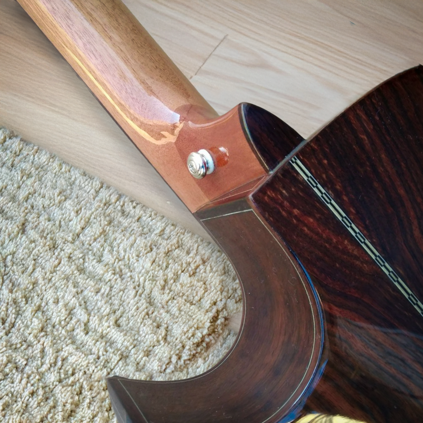 Byron Handmade Florence Cutaway All-Solid Ebony Acoustic Guitar