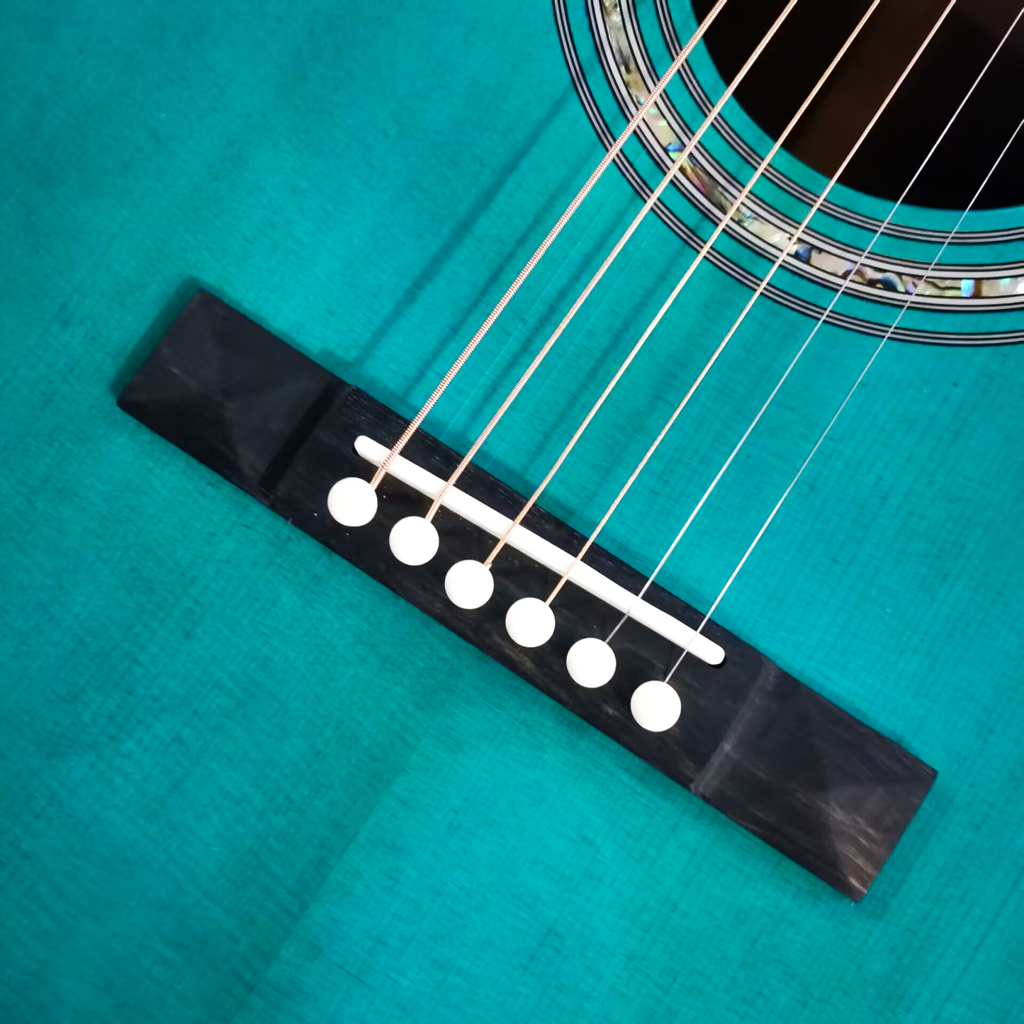 OOO Body Style 12-Bund Blaue Folk-Gitarre Byron 48mm Sattelbreite