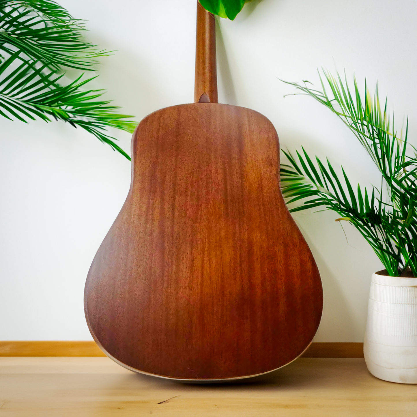 Byron maßgefertigte DSS-15 Stil Akustik-E-Gitarre aus massivem Mahagoni mit Koffer
