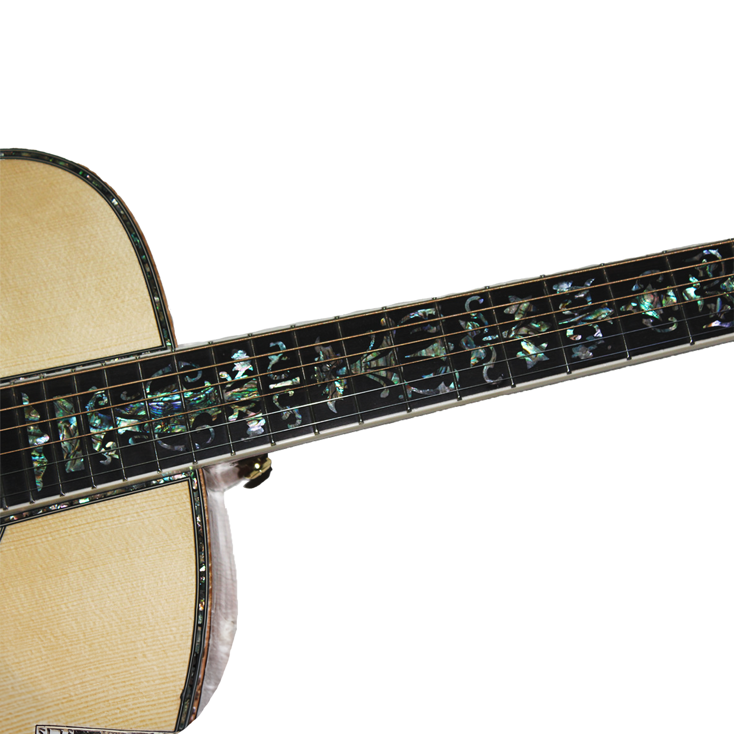 Die Blonde Marilyn handgefertigte Dreadnought-Gitarre aus Massivholz mit Abalone-Verzierung – professionelle akustisch-elektrische Gitarre