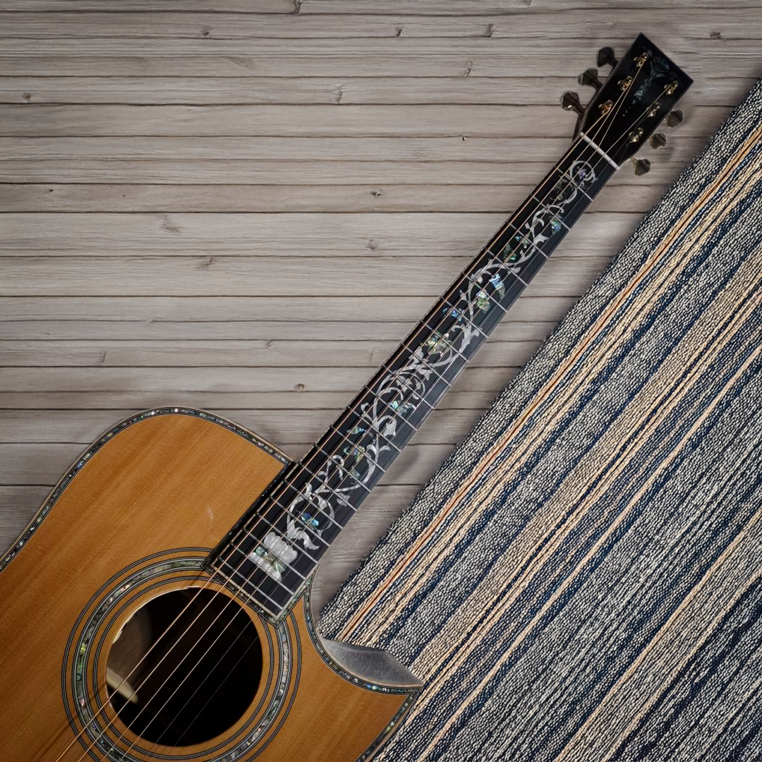Byron Dreadnought Florence Cutaway Folk Guitar-solid cedar wood