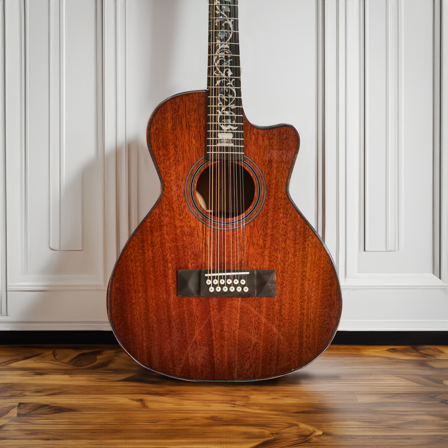 Handgefertigte 12-saitige OO Cutaway-Gitarre