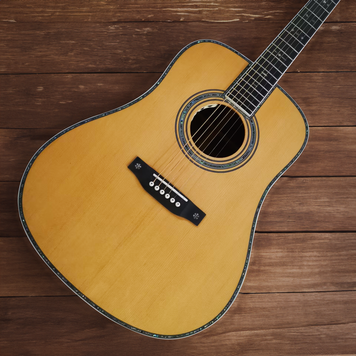 Byron Dreadnought Vintage Made Guitar Acoustic Electric D42 Style