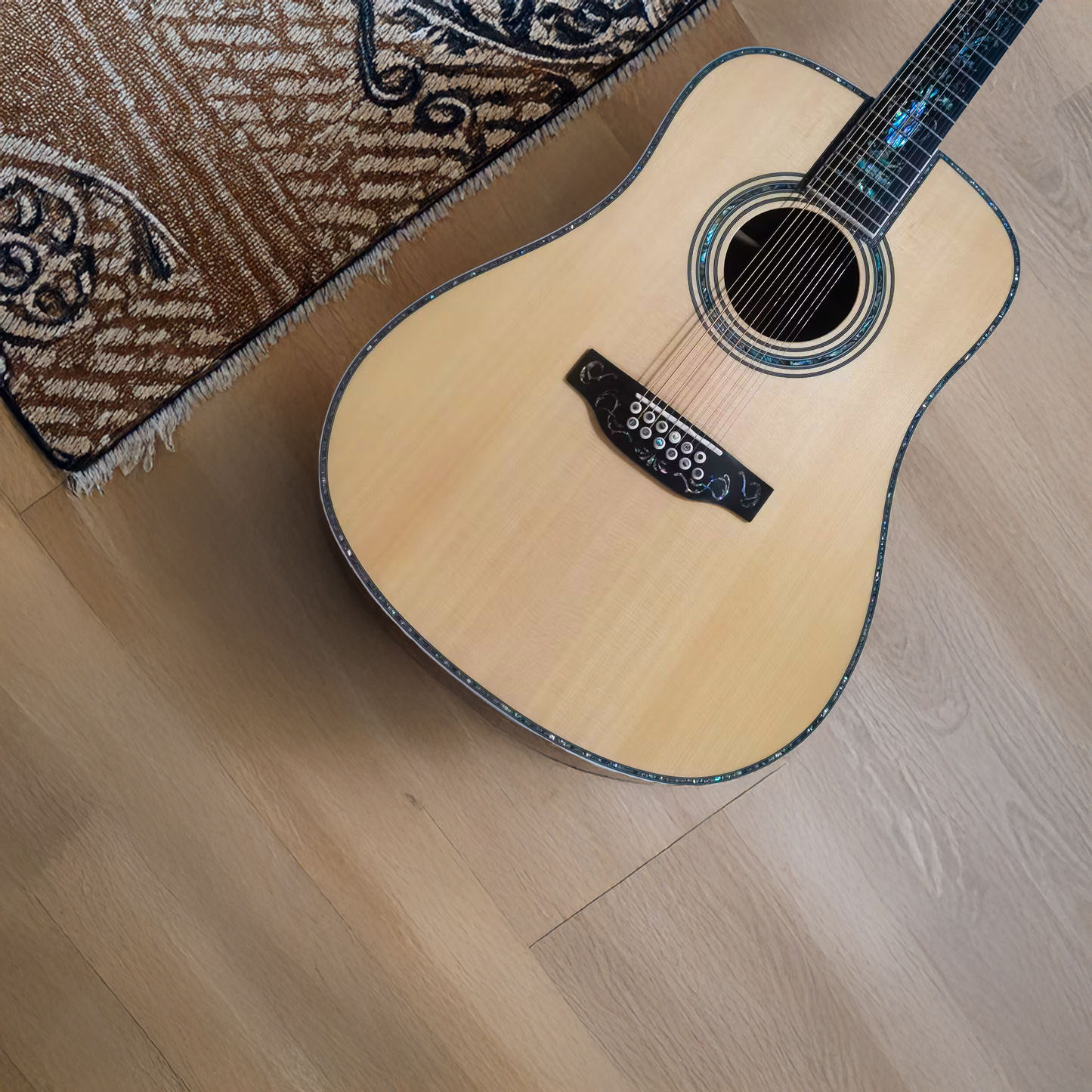 Byron Custom "Die Rosenholz-Schönheit" 12-saitige Dreadnought-Gitarre