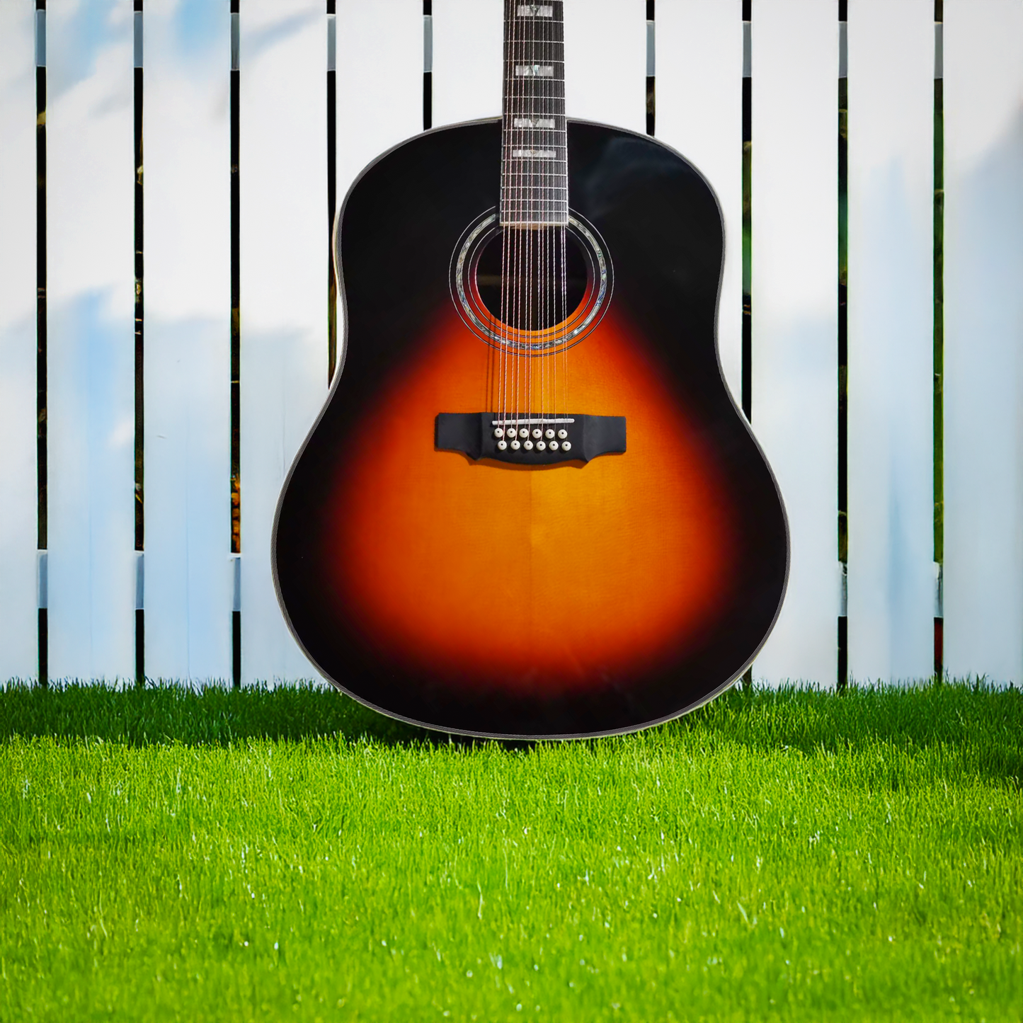 Byron Custom Übergröße 12-saitige Elektro-Akustikgitarre
