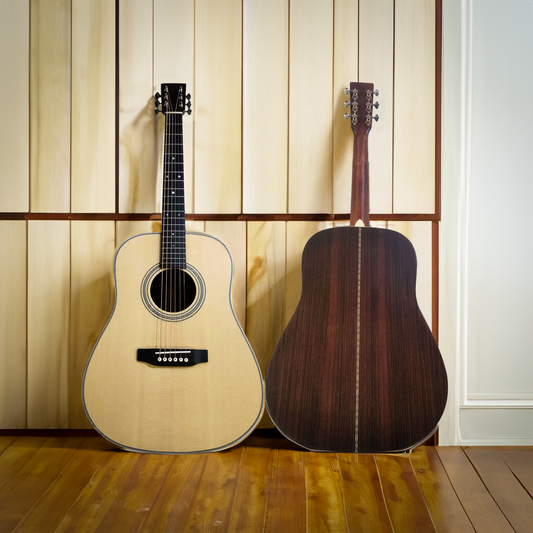 AAA all solid wood The Traveller: Custom Dreadnought Junior Guitar