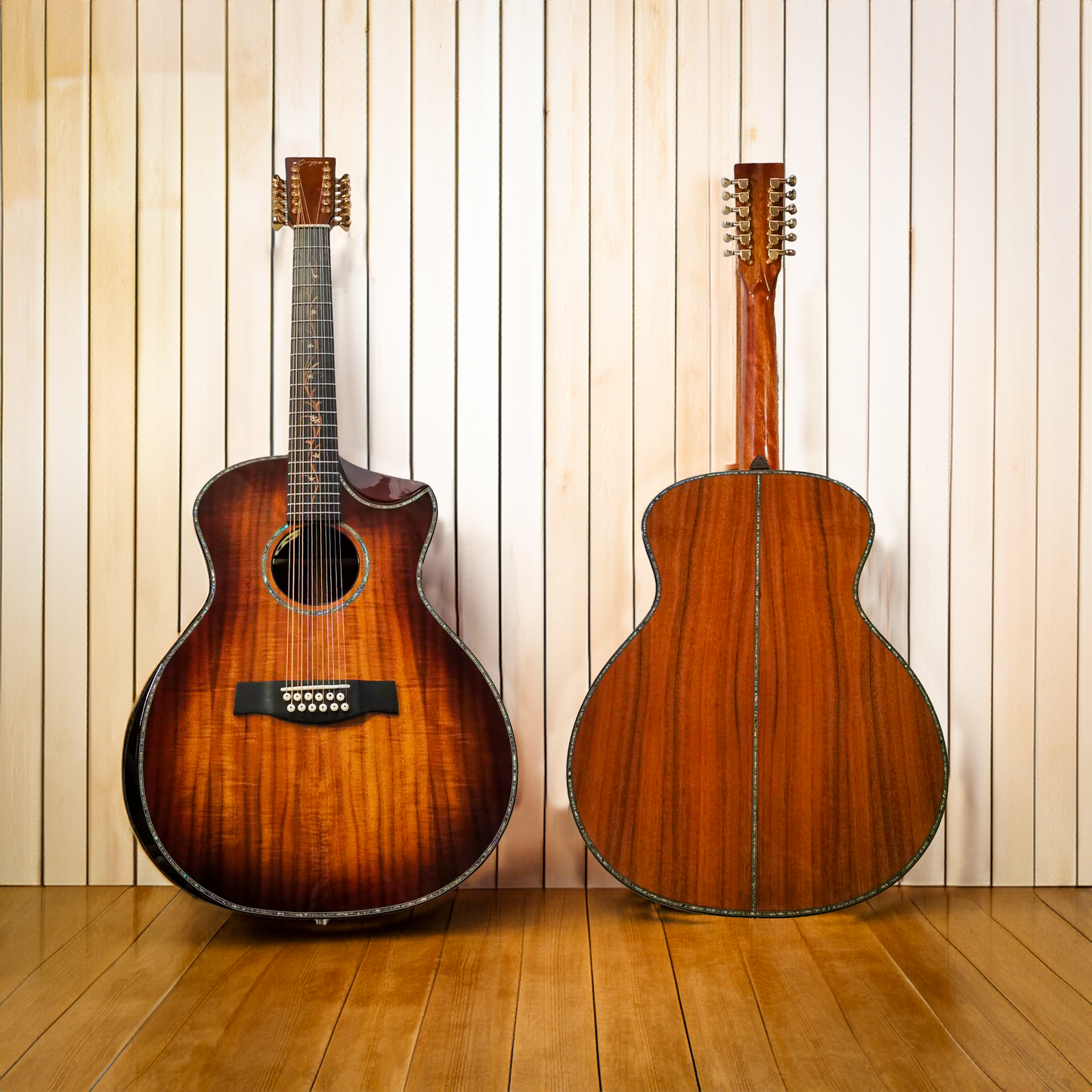 Byron 12-string Koa Guitar upgrade model TB12-6-2024