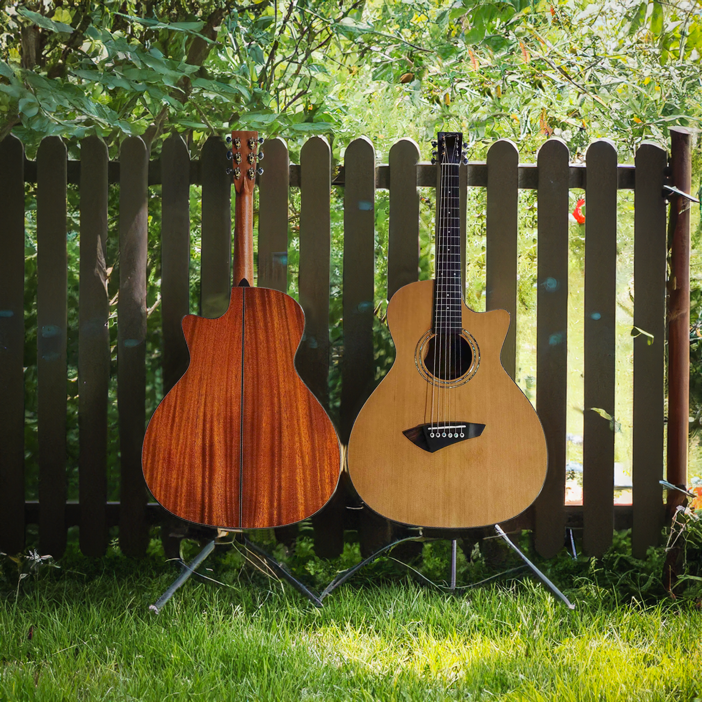 Byron Handmade 808 Fingerstyle Parlor Gitarre 12 Bünde Cutaway