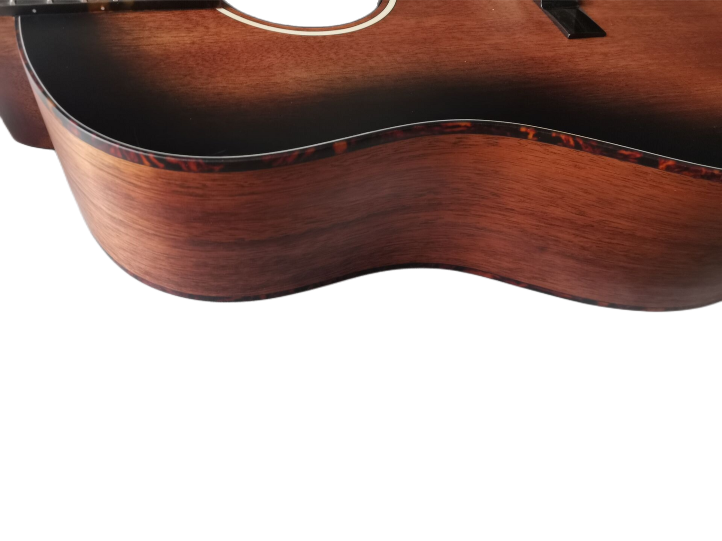 Byron maßgefertigte DSS-15 Stil Akustik-E-Gitarre aus massivem Mahagoni mit Koffer