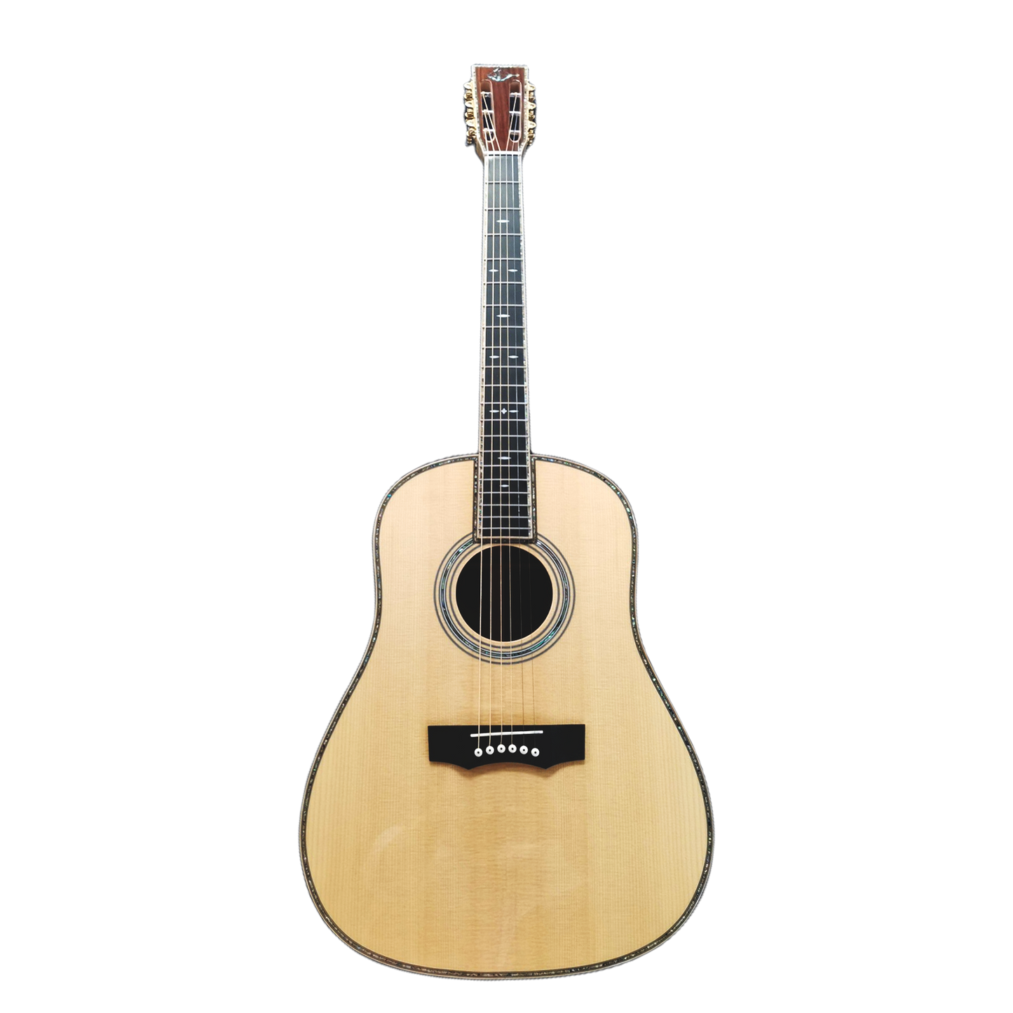 slope-Shoulder-Naturblond-Folk-Gitarre mit Schlitzkopf, handgefertigt – Die klassische Schönheit