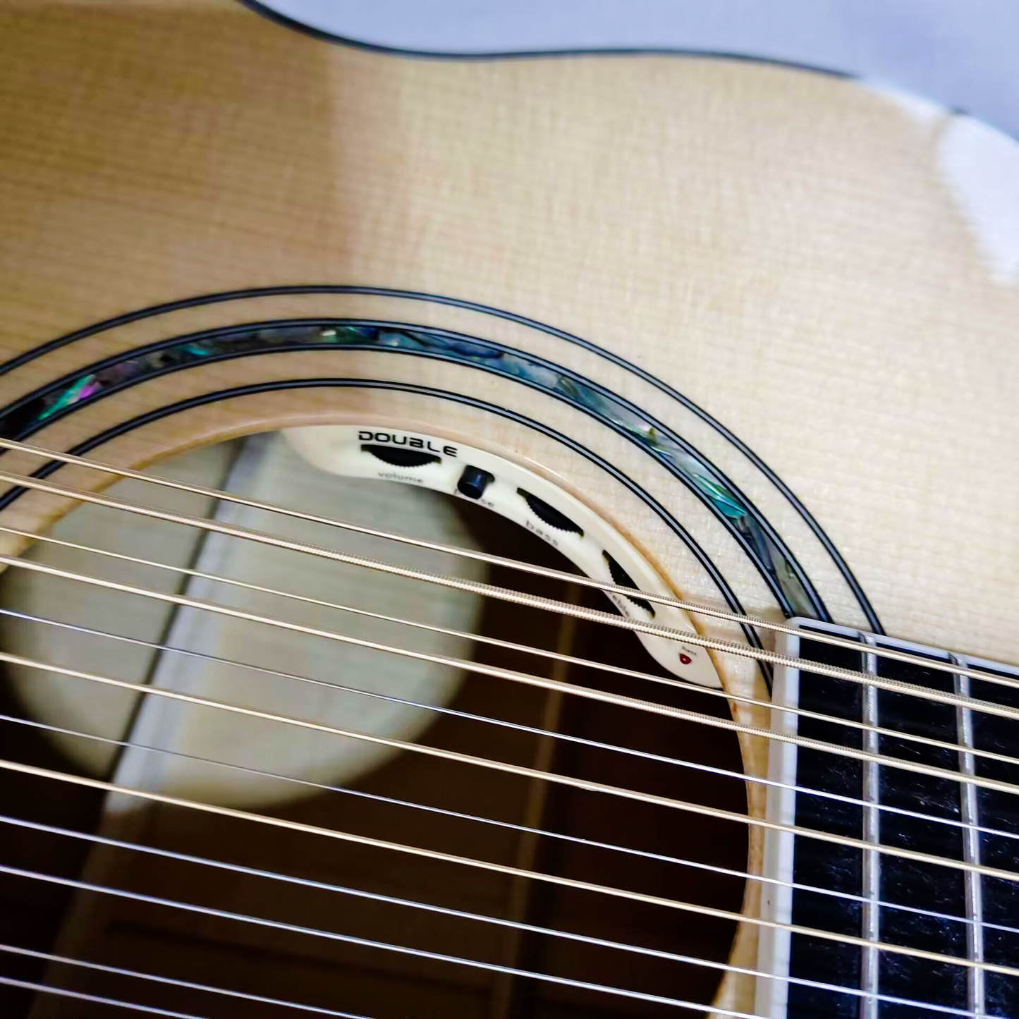 Byron Custom Jumbo 12-String Guitar flame maple wood