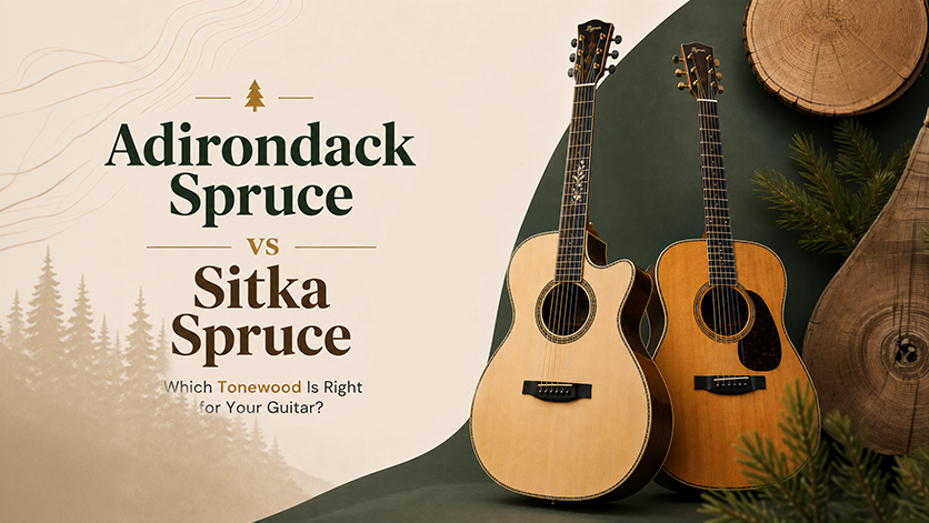 Adirondack Spruce vs Sitka Spruce: Which Guitar Top Is Best?